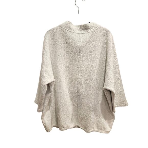 Ulla Popken Lagenlook Tunic Top Sz 3X Women's Mock Collar Midi Sleeve Oversized - Picture 2 of 16